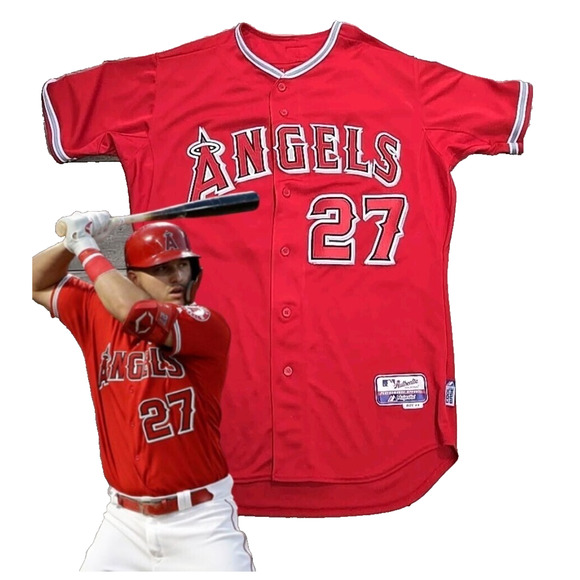 Mike Trout Los Angeles Angels Rookie Year Jersey Sz. 50 Large Majestic Deadstock - Picture 4 of 16
